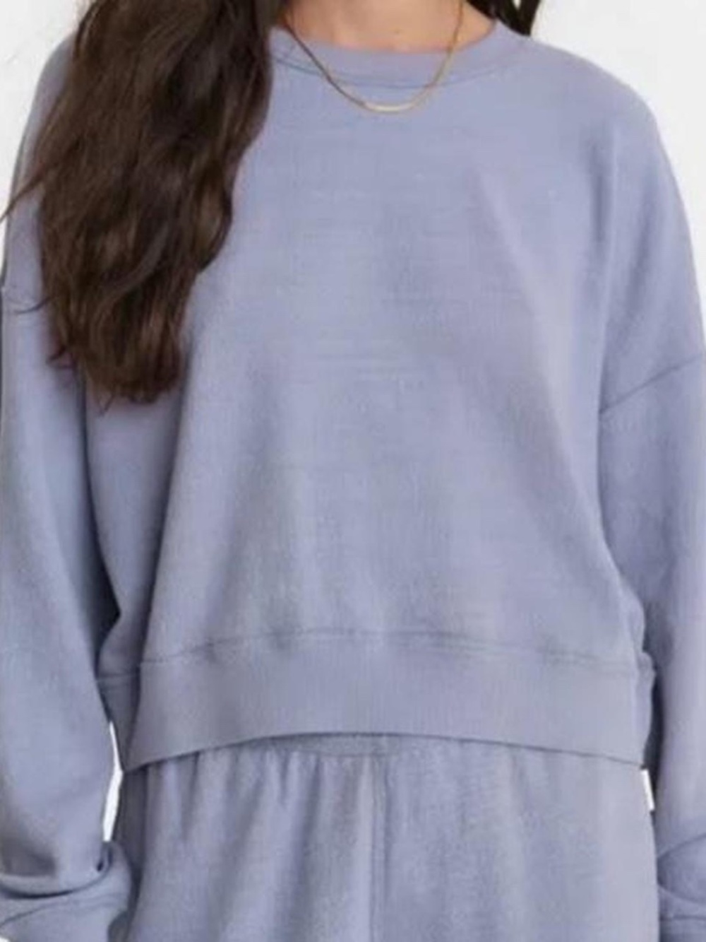 Mate the label textured crew neck pullover Haze Small